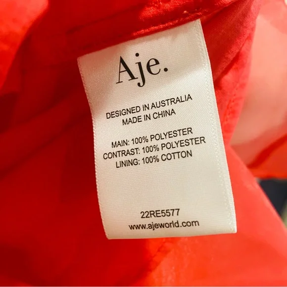 Aje Joan Dress Size 8 Pink Organza Rouched Puff Sleeve Mini - Picture 6 of 12